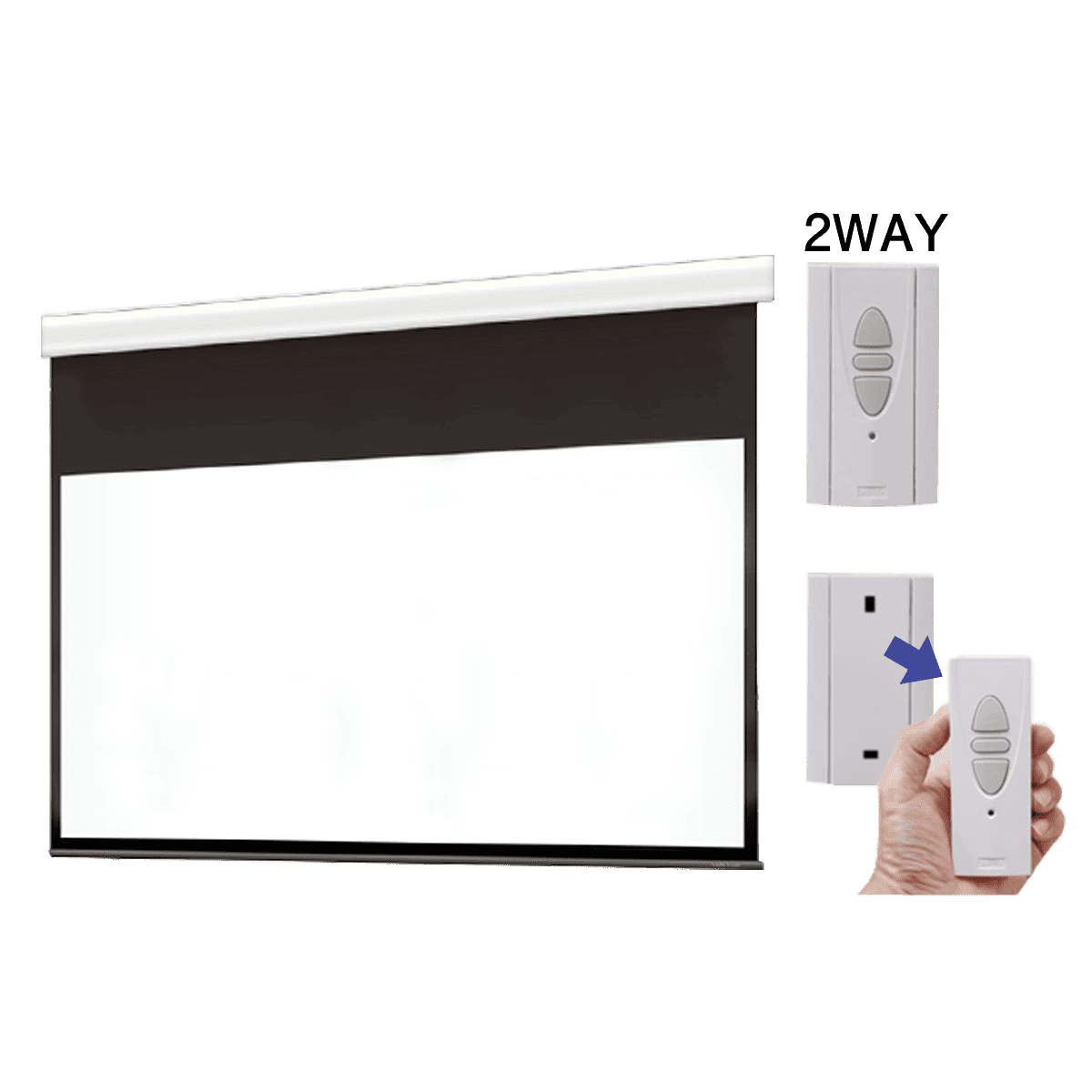 遠距離操作ケース付き電動スクリーン