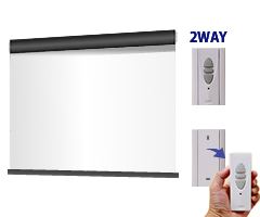 遠距離操作(壁リモコン) 電動ワイド（16:9）マスクフリー　プロジェクタースクリーン