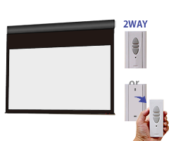 遠距離操作ケースなし電動スクリーン