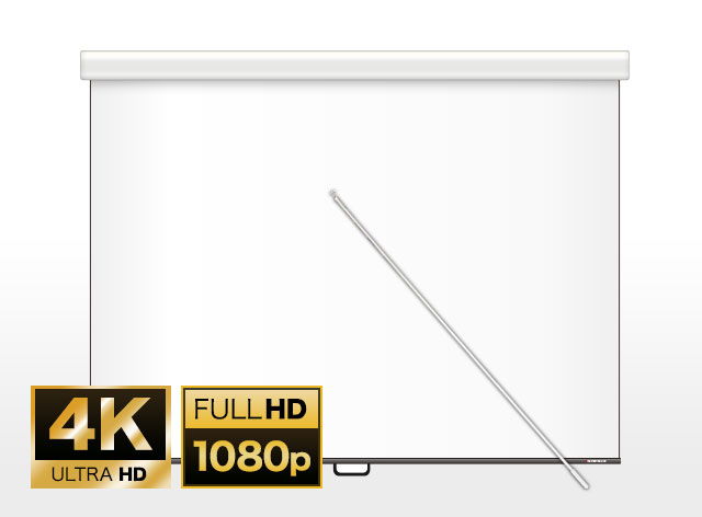 総合ランキング1位 ケース付きスプリングスクリーン　16:10  WCS2154FEH