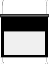スクリーンのポール設置