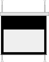 スクリーンのポール設置