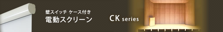 壁スイッチケース付き電動スクリーン