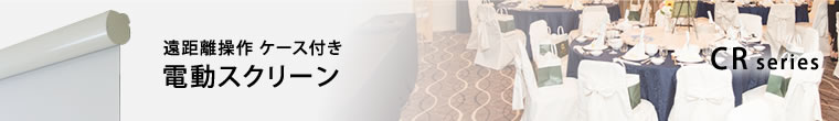 遠距離操作ケース付き電動スクリーン