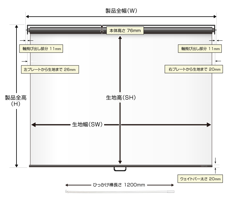 スプリングスクリーン正面図