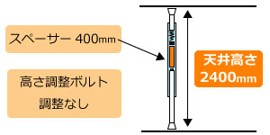 天井高さ2400mm