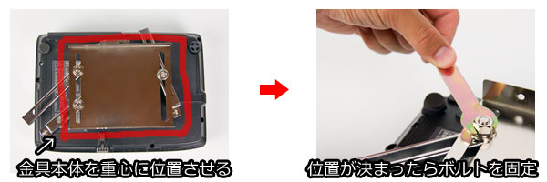 プロジェクターの重心をとる