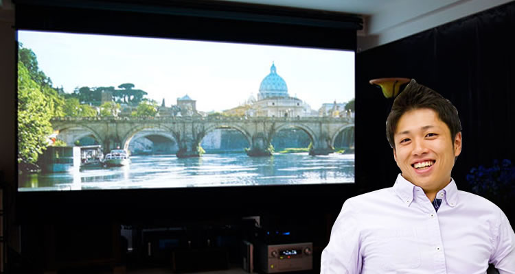 専用室むけホームシアタースクリーン